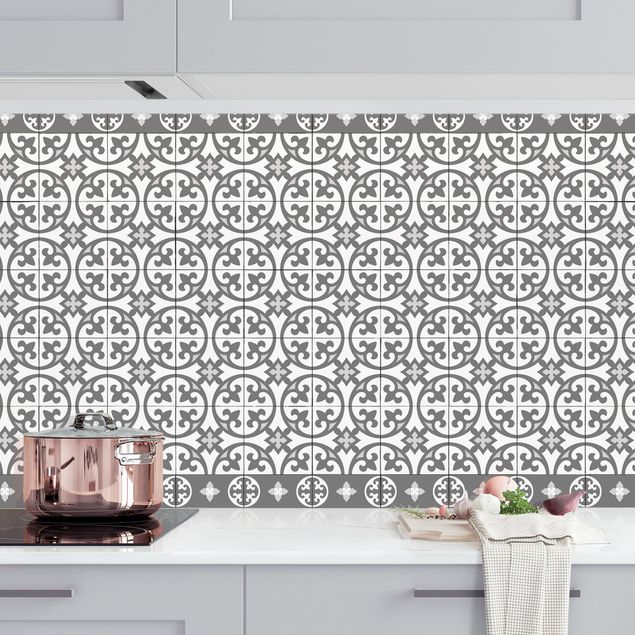decoraçao cozinha Geometrical Tile Mix Circles Grey
