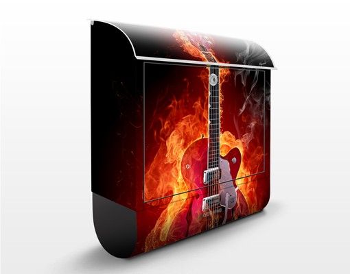 Caixas de correio em preto Guitar In Flames