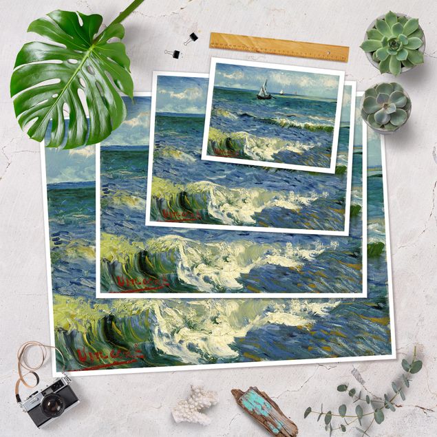 quadros sobre o mar Vincent Van Gogh - Seascape Near Les Saintes-Maries-De-La-Mer