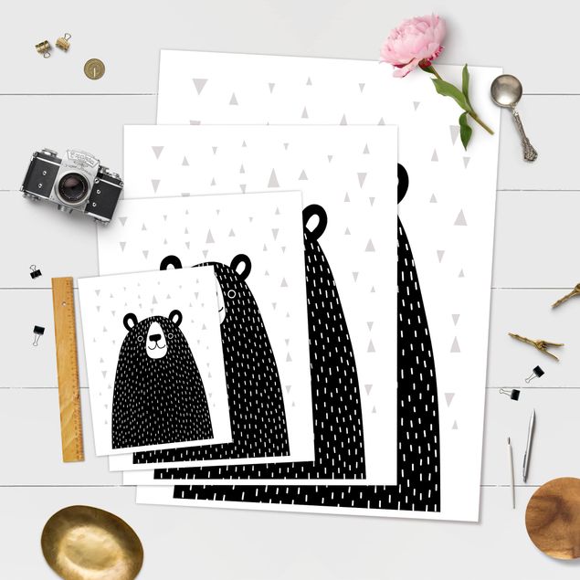 posters decorativos Zoo With Patterns - Bear