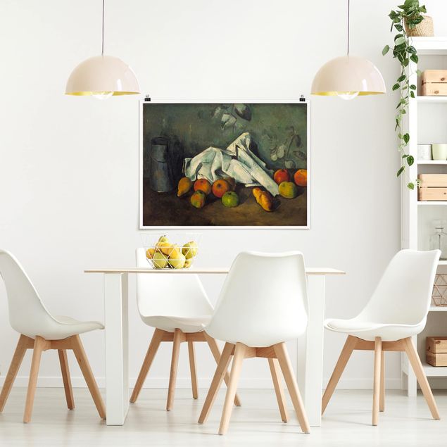Quadros movimento artístico Pós-impressionismo Paul Cézanne - Still Life With Milk Can And Apples