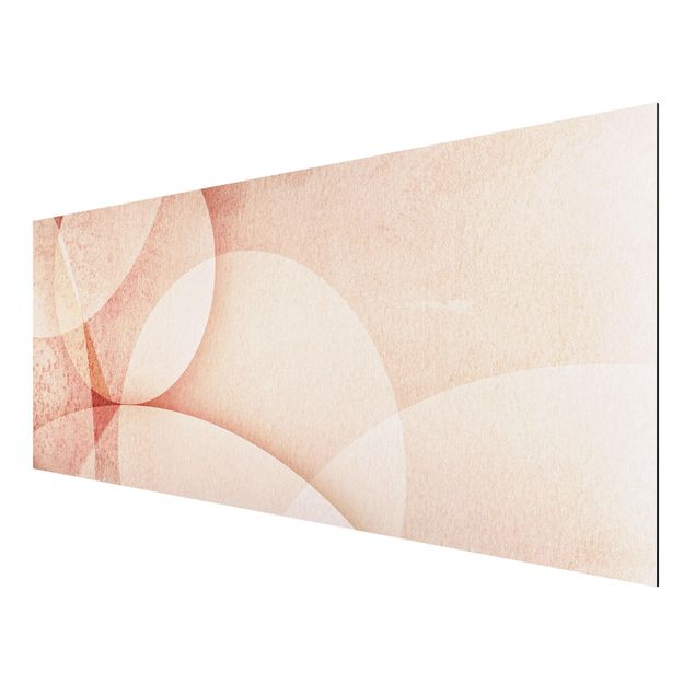 quadros abstratos modernos Abstract Graphics In Peach-Colour
