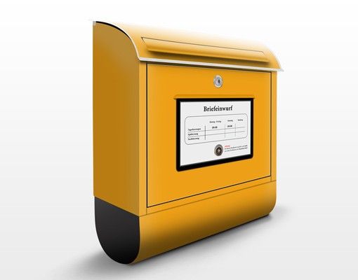 Caixas de correio em amarelo Mailbox