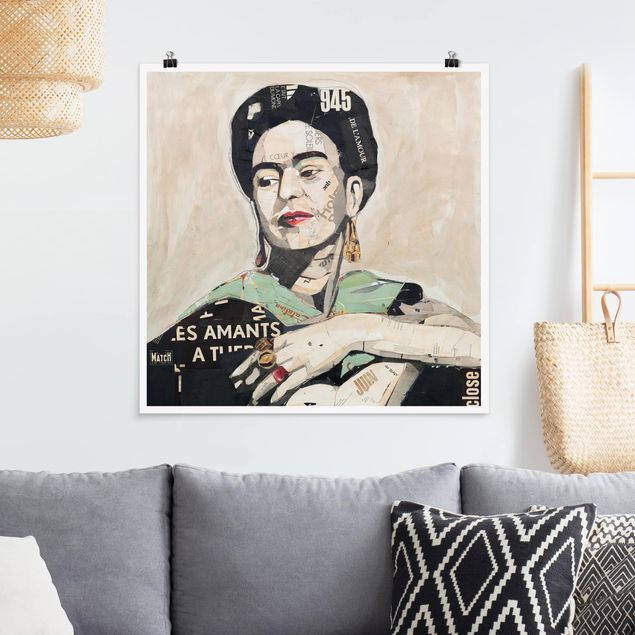 Posters quadros famosos Frida Kahlo - Collage No.4