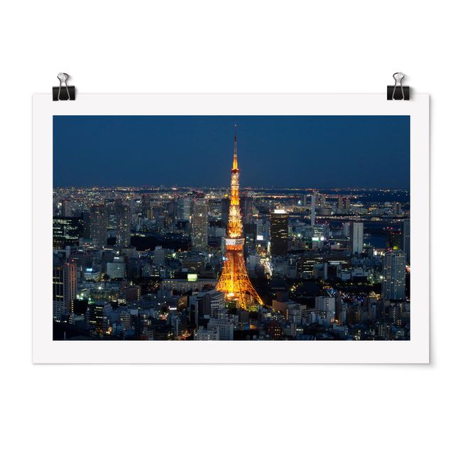 Posters cidades e paisagens urbanas Tokyo Tower
