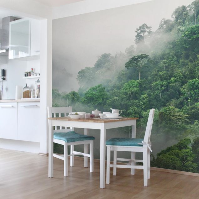 papel de parede moderno para sala Jungle In The Fog