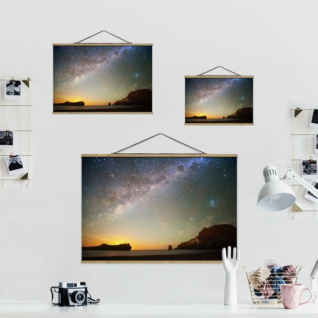quadros modernos para quarto de casal Starry Sky Above The Ocean