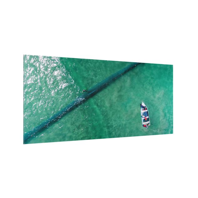 Painel anti-salpicos de cozinha Aerial View - Fishermen
