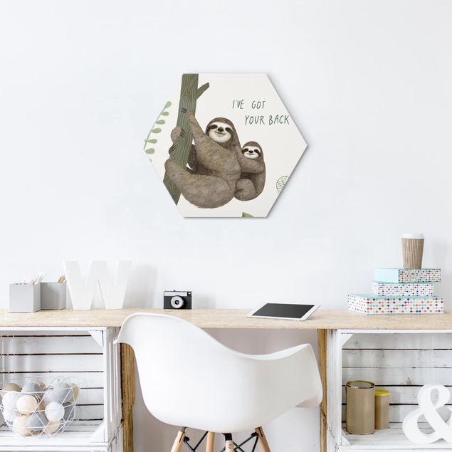 quadros modernos para quarto de casal Sloth Sayings - Back