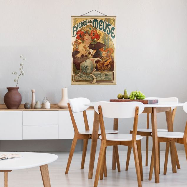 decoraçoes cozinha Alfons Mucha - Poster For La Meuse Beer