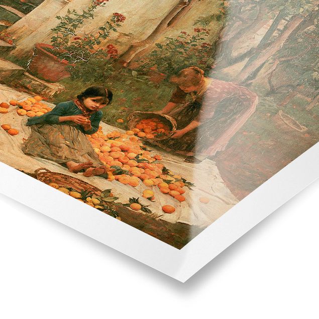 quadros para parede John William Waterhouse - The Orange Pickers