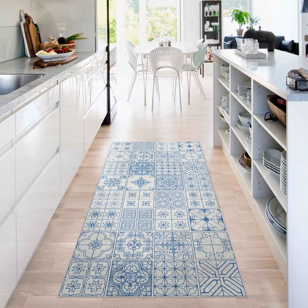 decoraçao cozinha Tile Pattern Coimbra Blue