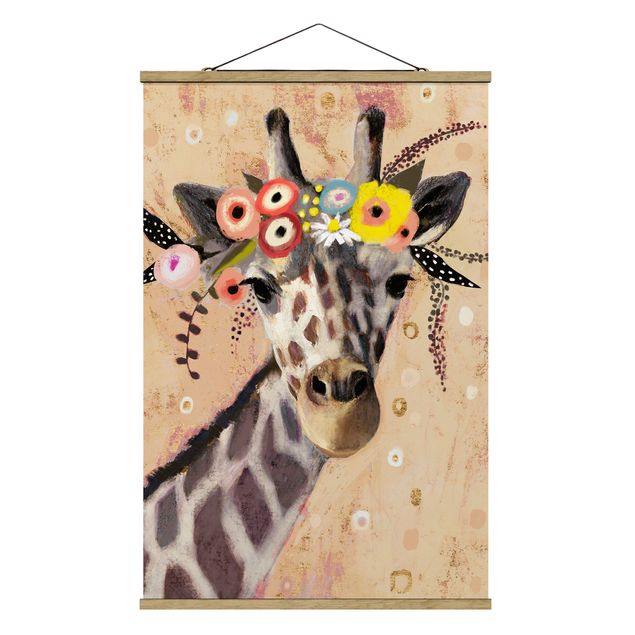 quadro animal Klimt Giraffe