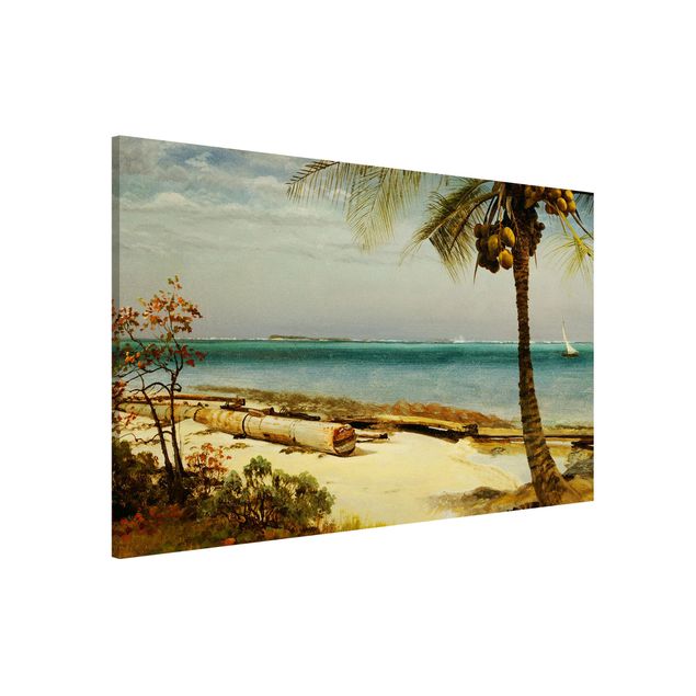 Quadros movimento artístico Romantismo Albert Bierstadt - Tropical Coast