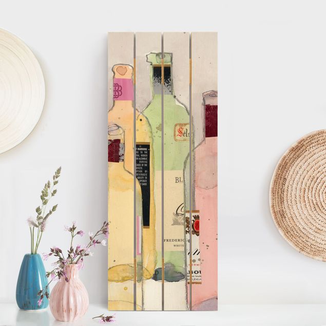 decoraçao para parede de cozinha Wine Bottles In Watercolour I