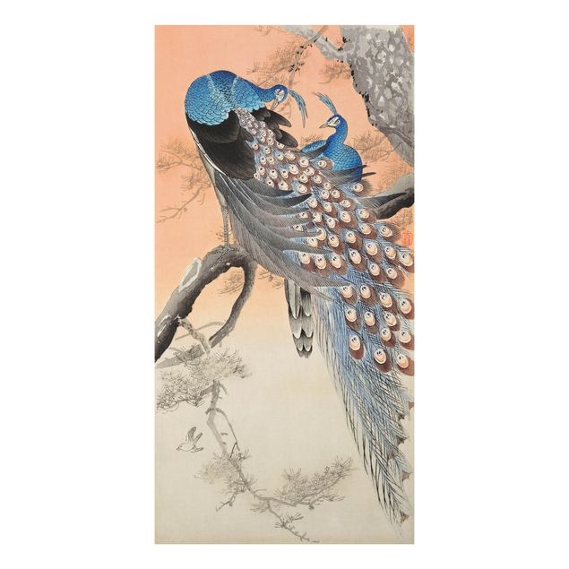 Quadros retro Vintage Illustration Asian Peacock L