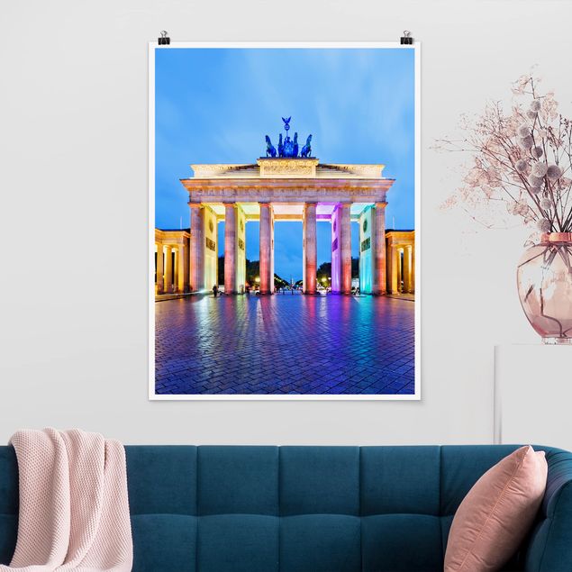Quadros Berlim Illuminated Brandenburg Gate