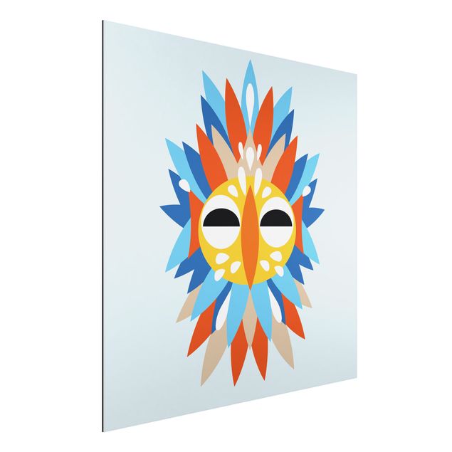 decoração para quartos infantis Collage Ethnic Mask - Parrot
