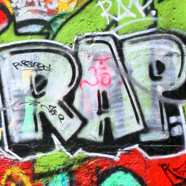 Papel autocolante para móveis mesas Graffiti Wall