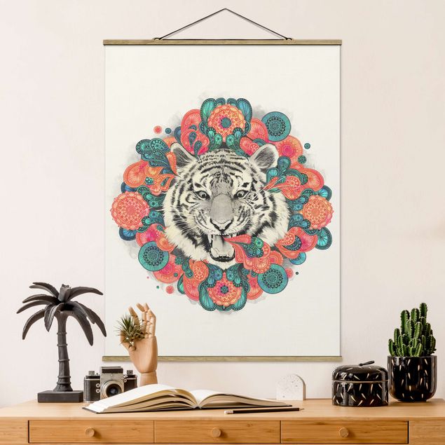 decoraçoes cozinha Illustration Tiger Drawing Mandala Paisley