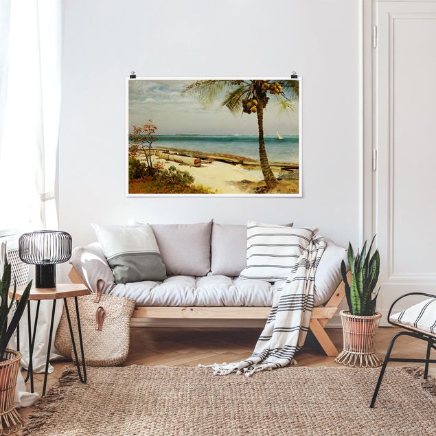 Quadros por movimento artístico Albert Bierstadt - Tropical Coast