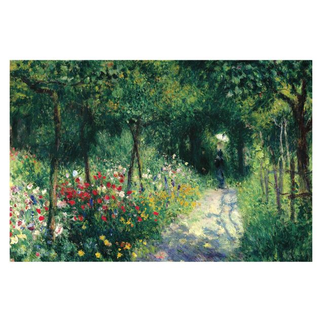 Papel de parede verde Auguste Renoir - Women In A Garden