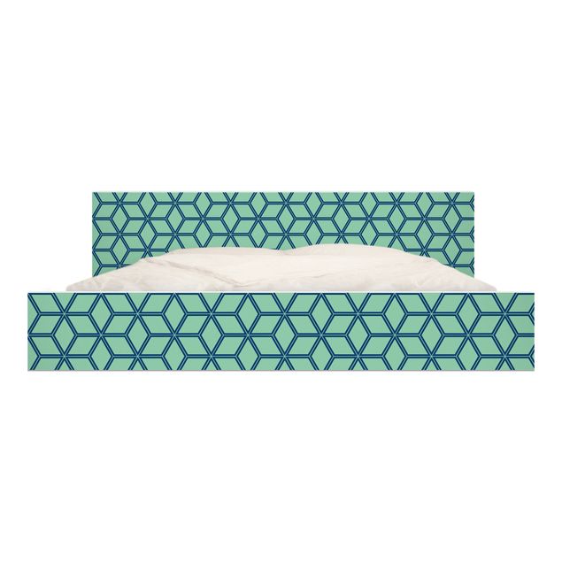 Películas autocolantes Cube pattern Green