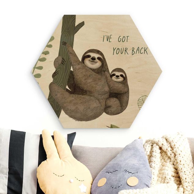 decoração quarto bebé Sloth Sayings - Back