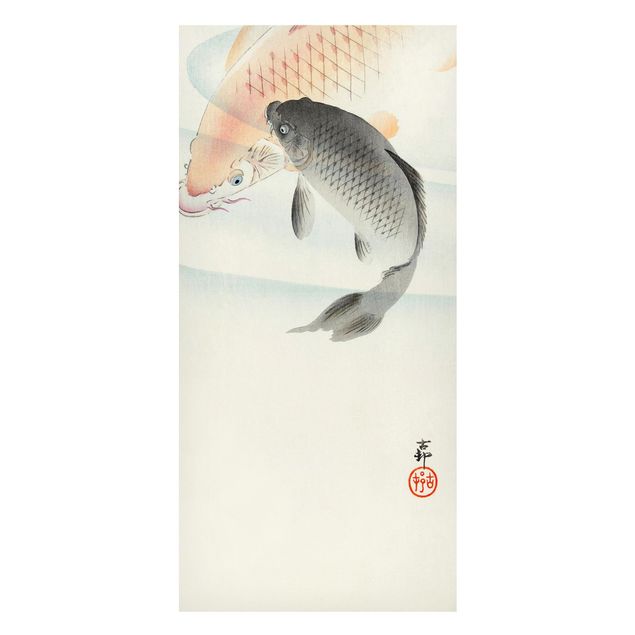 Quadros peixes Vintage Illustration Asian Fish L