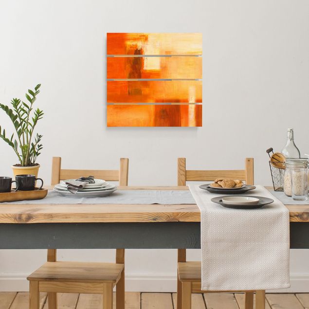 quadros para parede Composition In Orange And Brown 02