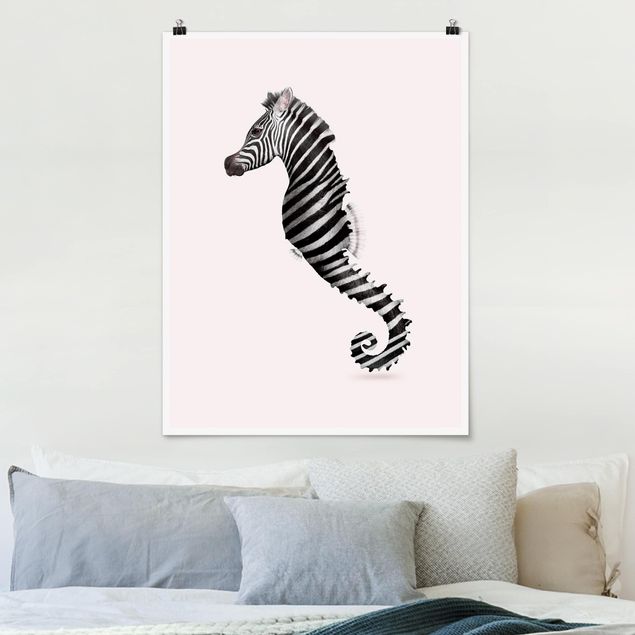 decoraçoes cozinha Seahorse With Zebra Stripes