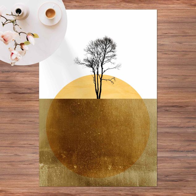 Tapete para varandas Golden Sun With Tree