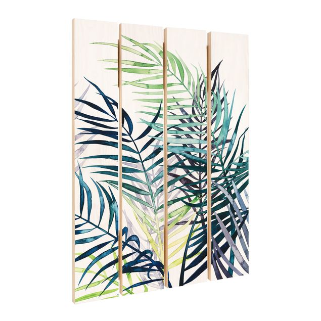 Quadros em madeira Exotic Foliage - Palme