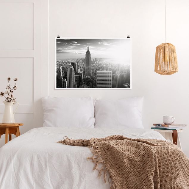 Posters em preto e branco Manhattan Skyline