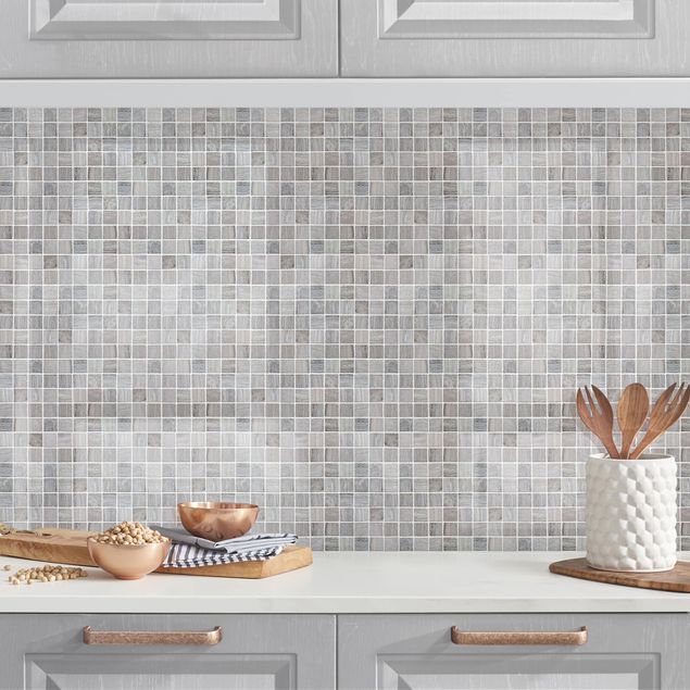 decoraçao para parede de cozinha Mosaic Tiles Marble Look