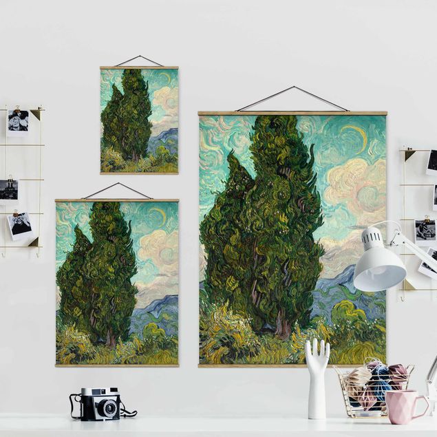 Quadros árvores Vincent van Gogh - Cypresses