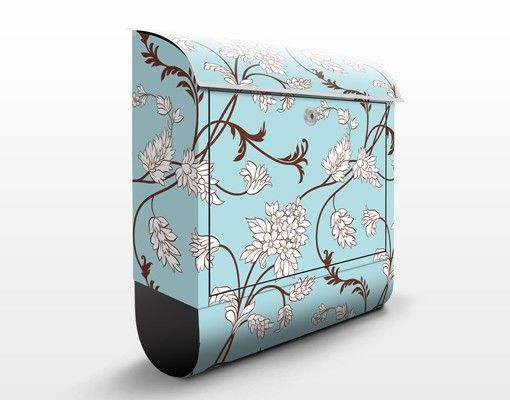 Caixas de correio flores Light-blue Floral Design