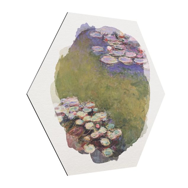 quadros de paisagens WaterColours - Claude Monet - Water Lilies