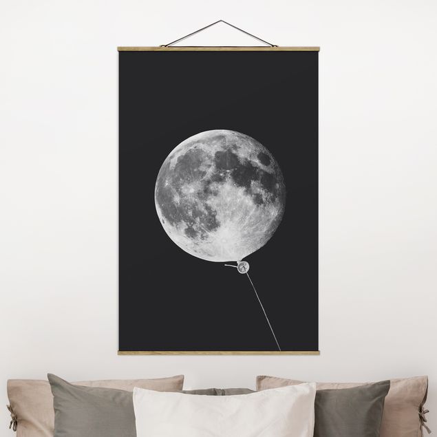 decoraçao para parede de cozinha Balloon With Moon