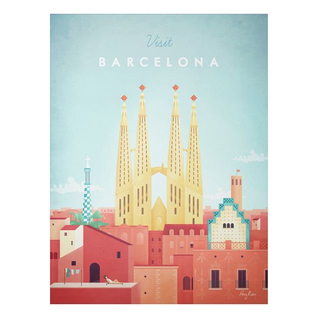 Quadros cidades Travel Poster - Barcelona