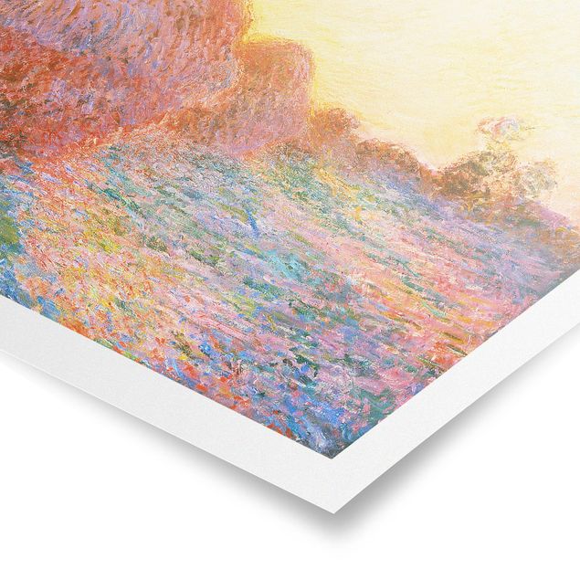 Posters quadros famosos Claude Monet - Haystack In Sunlight