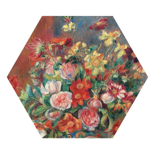 quadros flores Auguste Renoir - Flower vase