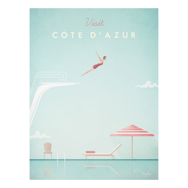 quadro com paisagens Travel Poster - Côte D'Azur