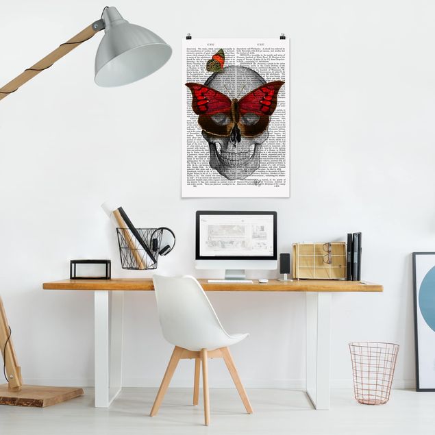 Posters frases Scary Reading - Butterfly Mask
