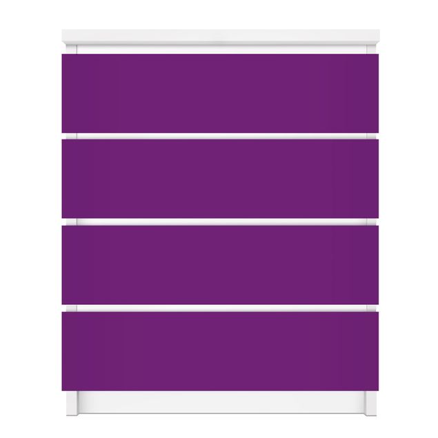 Papel autocolante para móveis Cómoda Malm Colour Purple