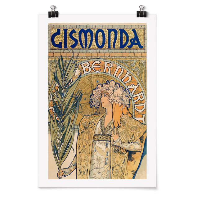 Posters quadros famosos Alfons Mucha - Poster For The Play Gismonda