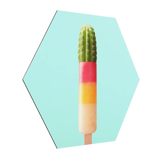Quadros em turquesa Popsicle With Cactus