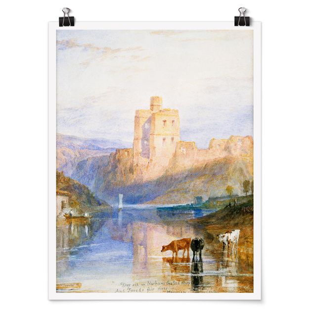 Posters cidades e paisagens urbanas William Turner - Norham Castle