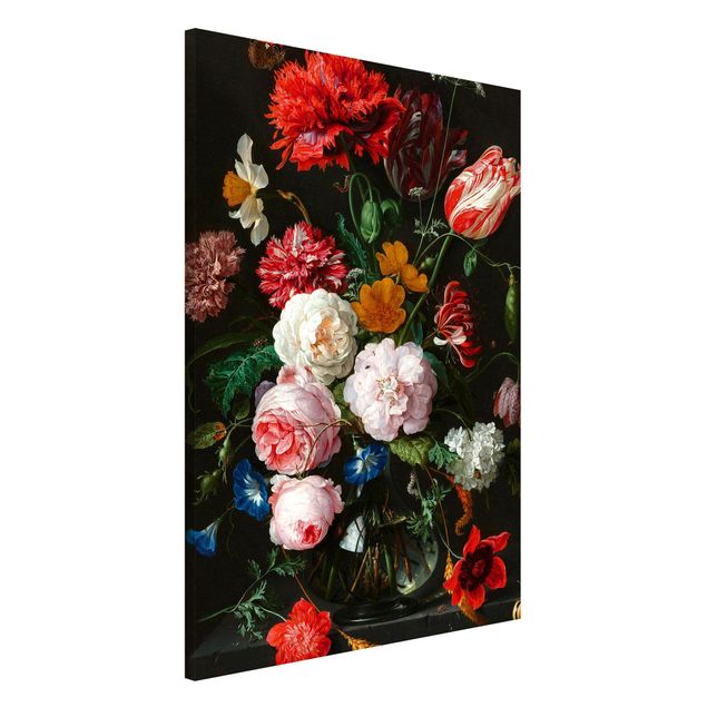 Quadros por movimento artístico Jan Davidsz De Heem - Still Life With Flowers In A Glass Vase