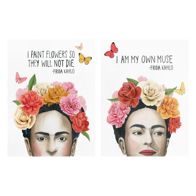 Quadros multicoloridos Frida's Thoughts Set I